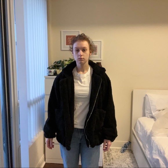 Black Sherpa Jacket US 8 - Picture 2 of 4